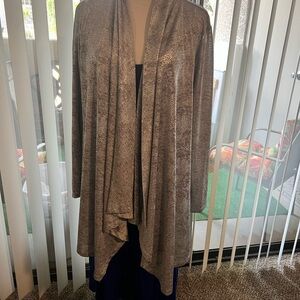 Calvin Klein Gray Cardigan Sweater with Duster Length